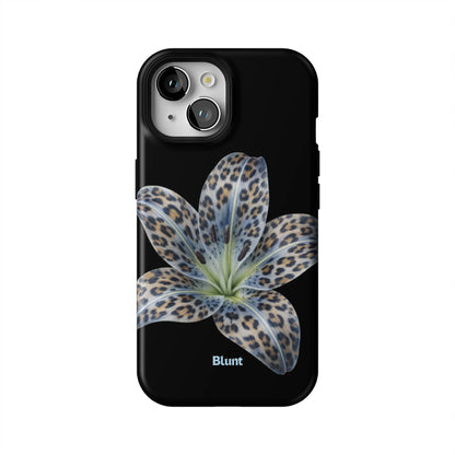 Blue-Leopard-Bloom-iphone-case-iPhone 15-1