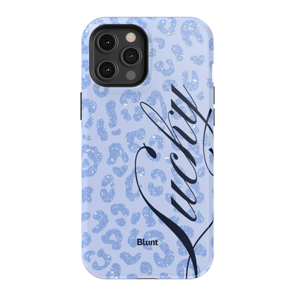 Blue Cheetah Lucky iPhone Case