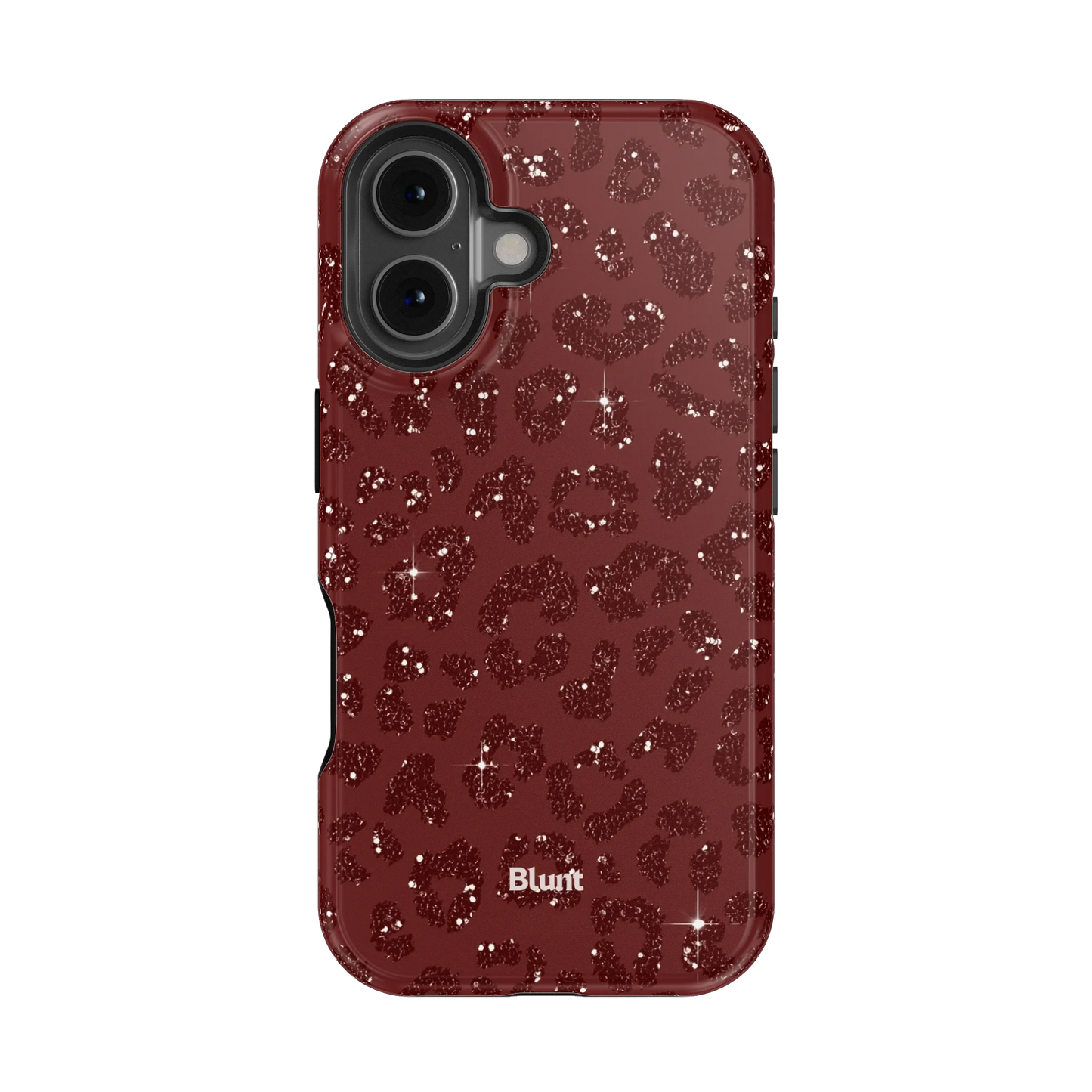 Burgundy Cheetah Print iPhone Case
