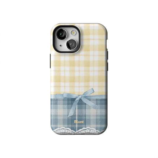 Blue-Lemonplaid-iphone-case-iPhone 13 Mini-1