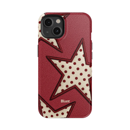 Cherry Polka Star iPhone Case