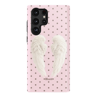 Pink Polka Wing Samsung Case