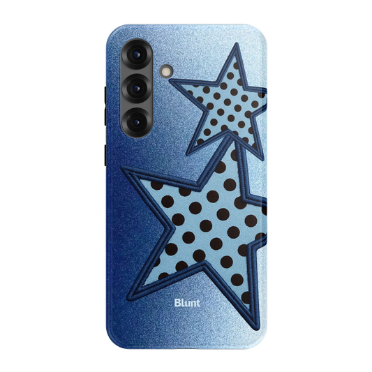 Blue Polka Star Samsung Case
