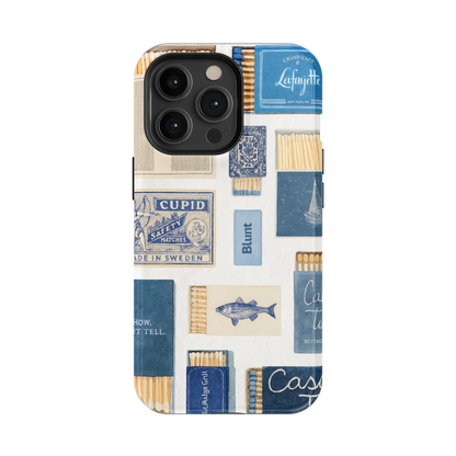 Teal flame iPhone Case