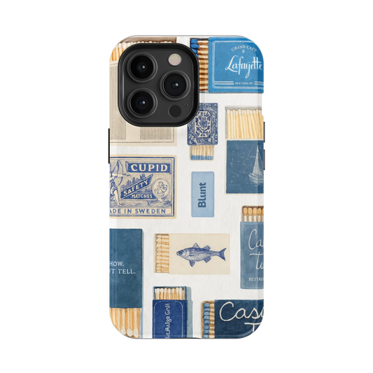Teal flame iPhone Case