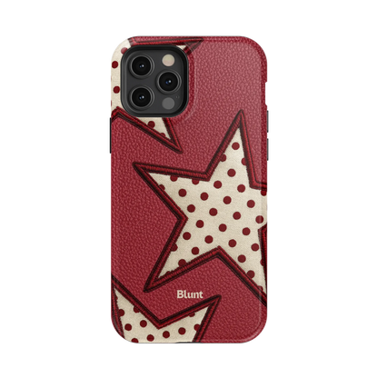 Cherry Polka Star iPhone Case