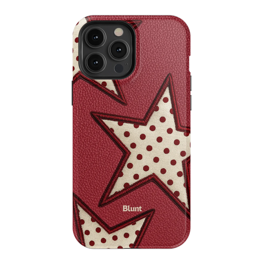 Cherry Polka Star iPhone Case