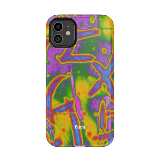 Neon Terrain iPhone Case