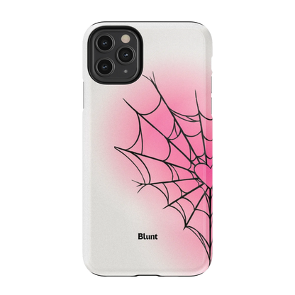 White Pink Web iPhone Case