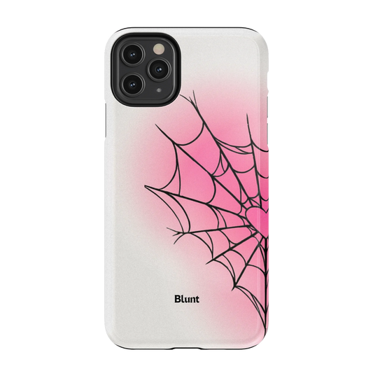 White Pink Web iPhone Case