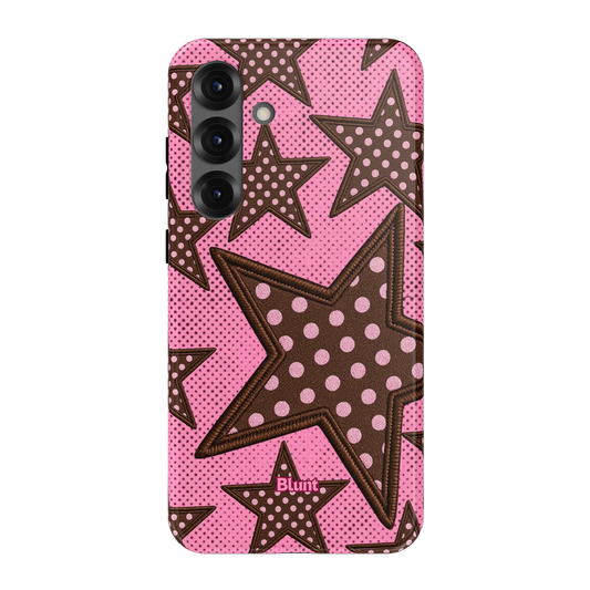 Pink Polka Star Samsung Case