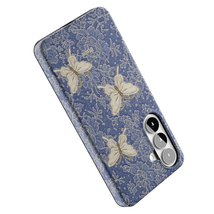 Blue-Lace-Butterfly-samsung-case-Galaxy S26 Plus-4