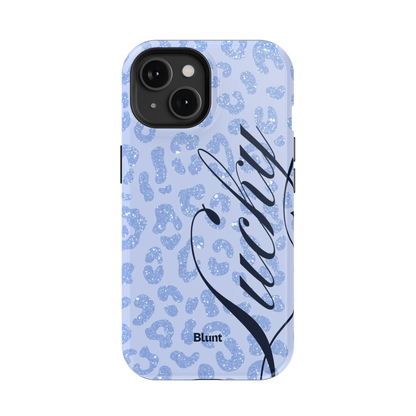 Blue Cheetah Lucky iPhone Case