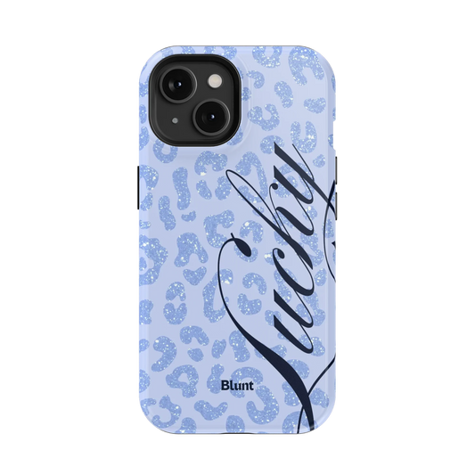Blue Cheetah Lucky iPhone Case