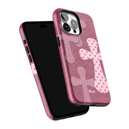 Pink-Polka-Patch-iphone-case-iPhone 15 Pro Max-5