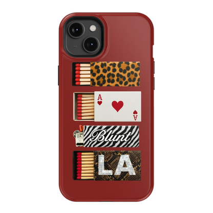 Burgundy Match iPhone Case