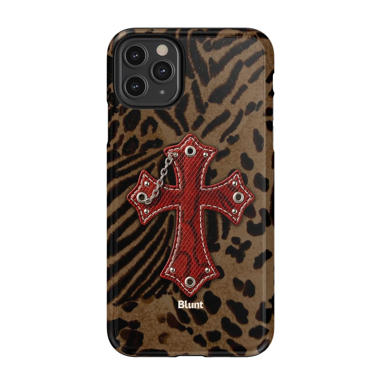 Leopard Red Cross iPhone Case