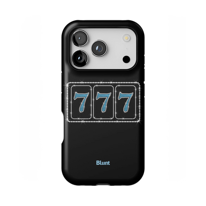 Blue Lucky 777 iPhone Case