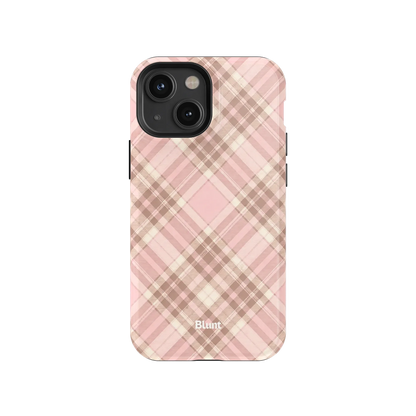 Blush Plaid iPhone Case