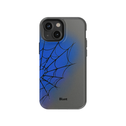 Grey Blue Web iPhone Case