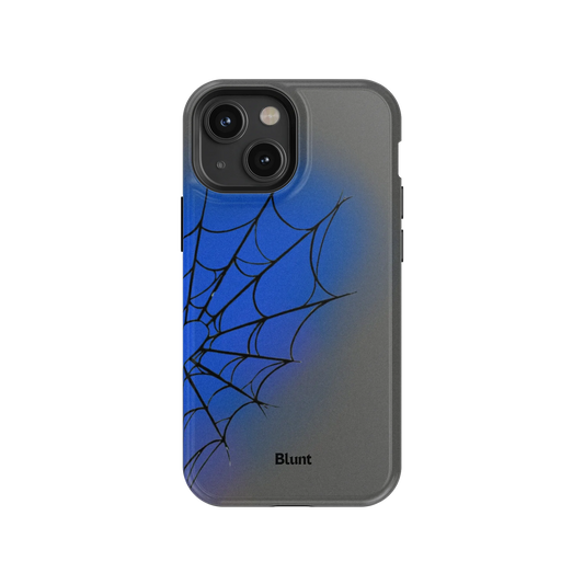 Grey Blue Web iPhone Case