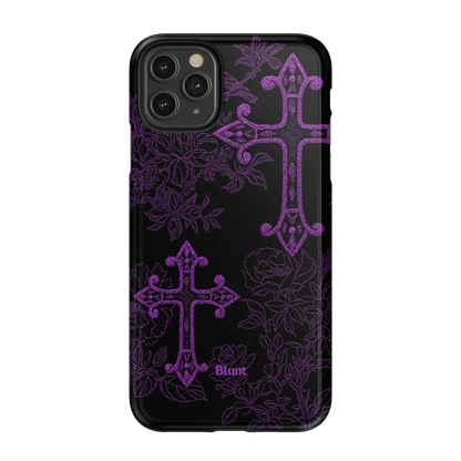 Purple Cross iPhone Case