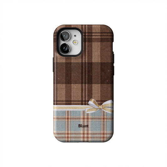 Mocha-Plaid-iphone-case-iPhone 12 Mini-1