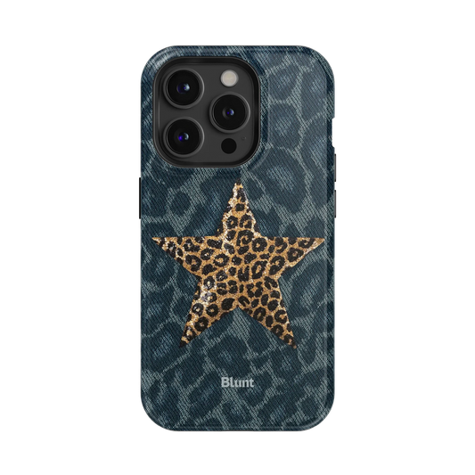 Denim Cheetah iPhone Case