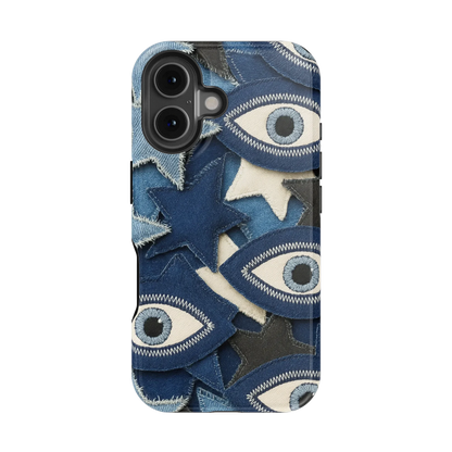 Evil Eye Denim iPhone Case