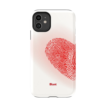 Heart Print White iPhone Case