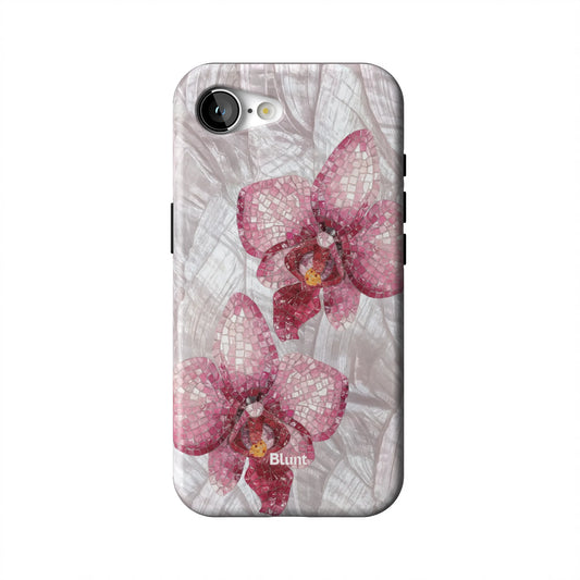 Pink-Mosaic-Orchids-iphone-case-iPhone 17 E-1