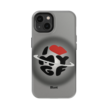Grey Aura Girlfriend iPhone Case