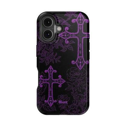 Purple Cross iPhone Case