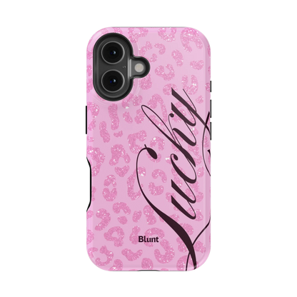 Pink Cheetah Lucky iPhone Case