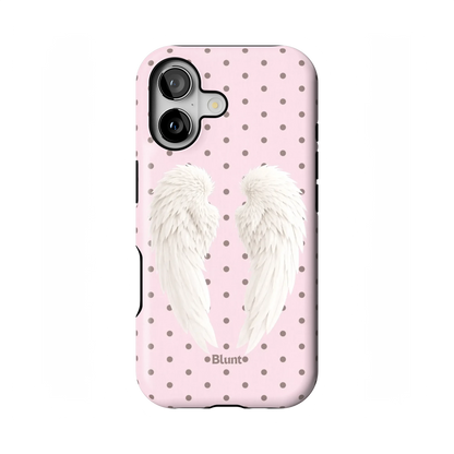 Pink Polka Wing iPhone Case