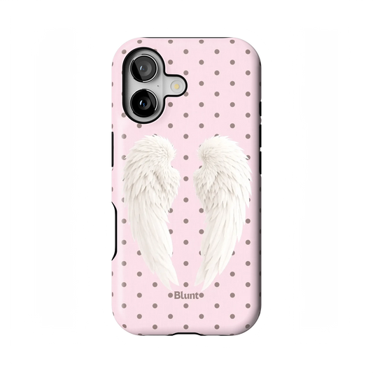 Pink Polka Wing iPhone Case