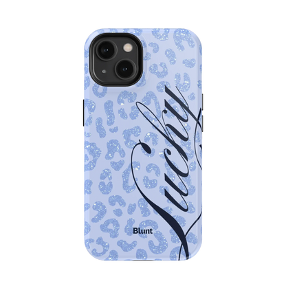 Blue Cheetah Lucky iPhone Case