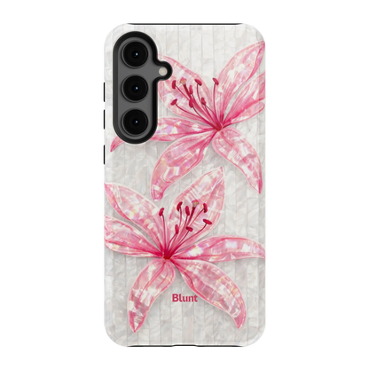 Pink-Floral-Luster-samsung-case-S24 Plus-1