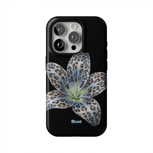 Blue-Leopard-Bloom-iphone-case-iPhone 15 Pro-1