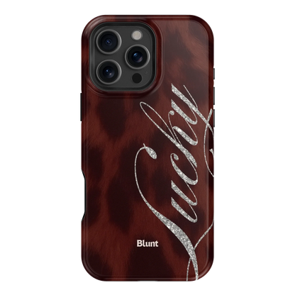 Brown Cheetah Lucky iPhone Case