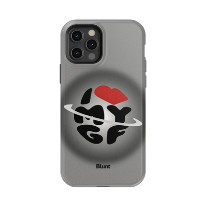 Grey Aura Girlfriend iPhone Case