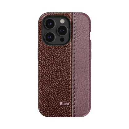 Maroon Grain iPhone Case