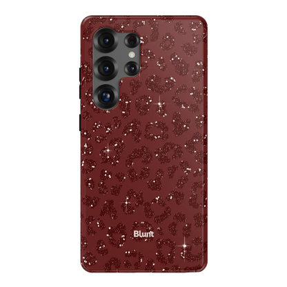 Burgundy Cheetah Print Samsung Case