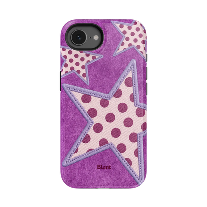 Lilac Crush Polka Star iPhone Case