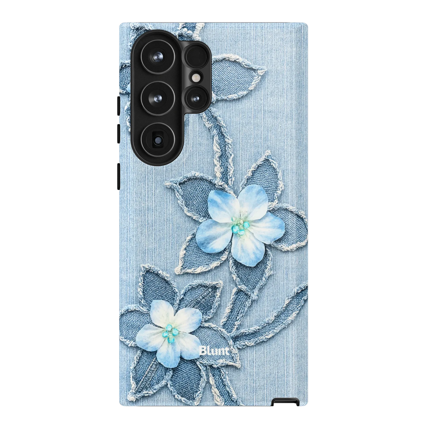 Denim Blue Bloom Samsung Case