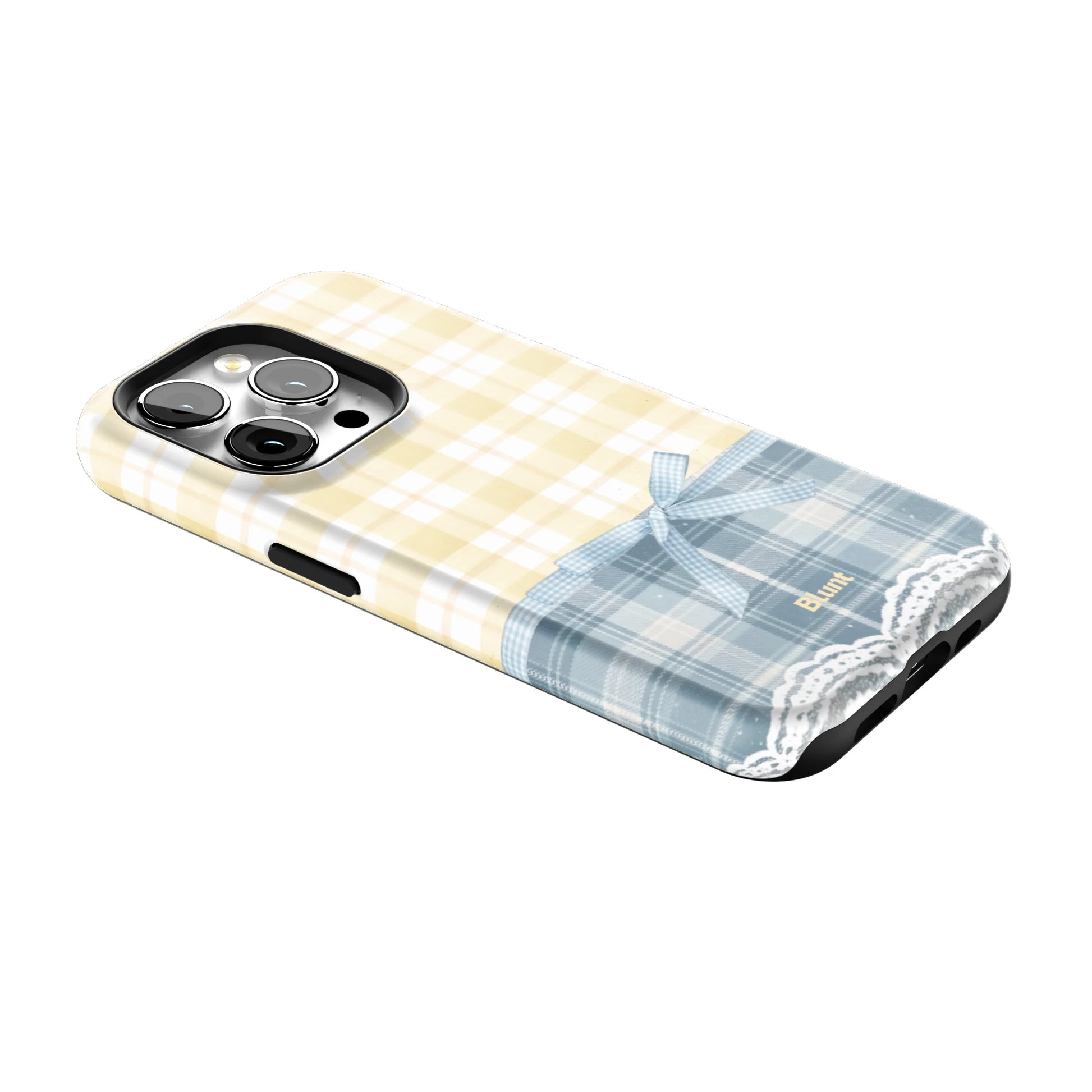 Blue-Lemonplaid-iphone-case-iPhone 15 Pro-2