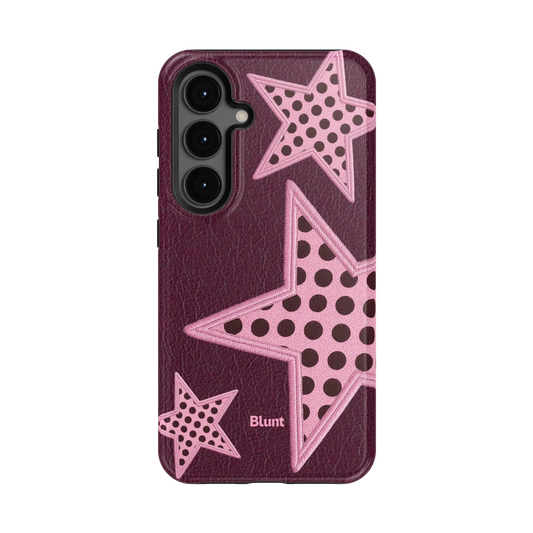 Plum Polka Star Samsung Case