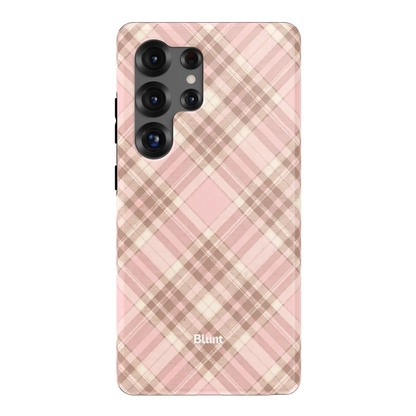 Blush Plaid Samsung Case