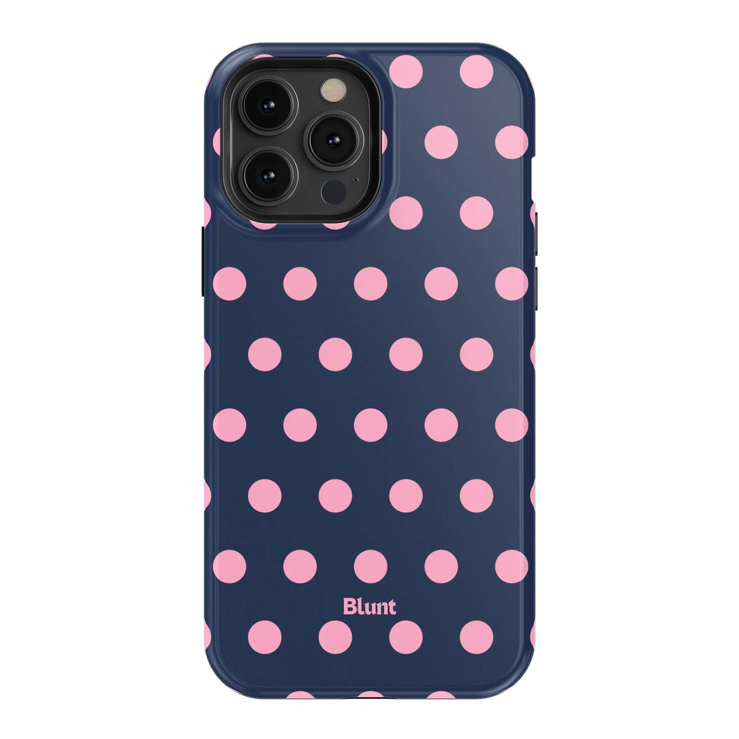 Navy Polka iPhone Case