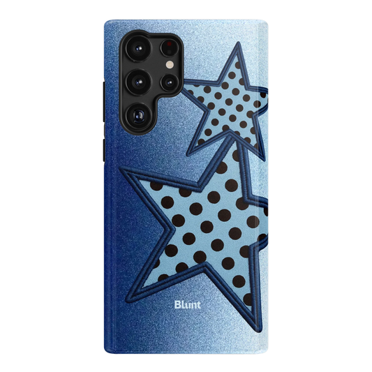 Blue Polka Star Samsung Case